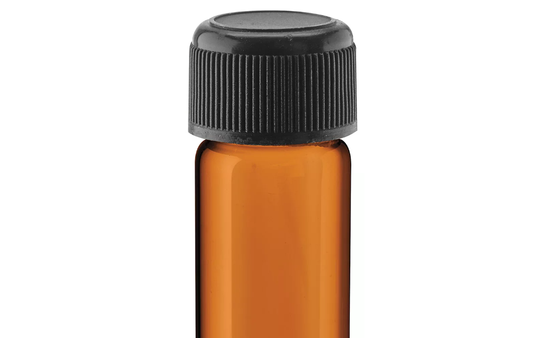 40 mL amber glass vial with open-top and septa cap